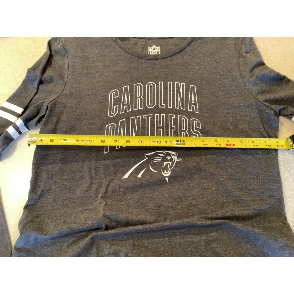 NFL Team Apparel Carolina Panthers Gray Long Sleeve Womens T-Shirt Size XL - Picture 6 of 6